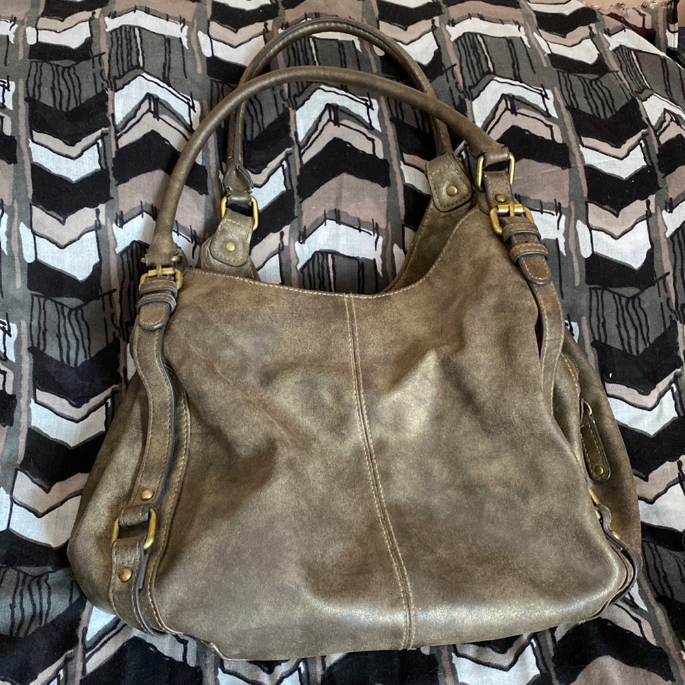 Dark Grey Gold Purse